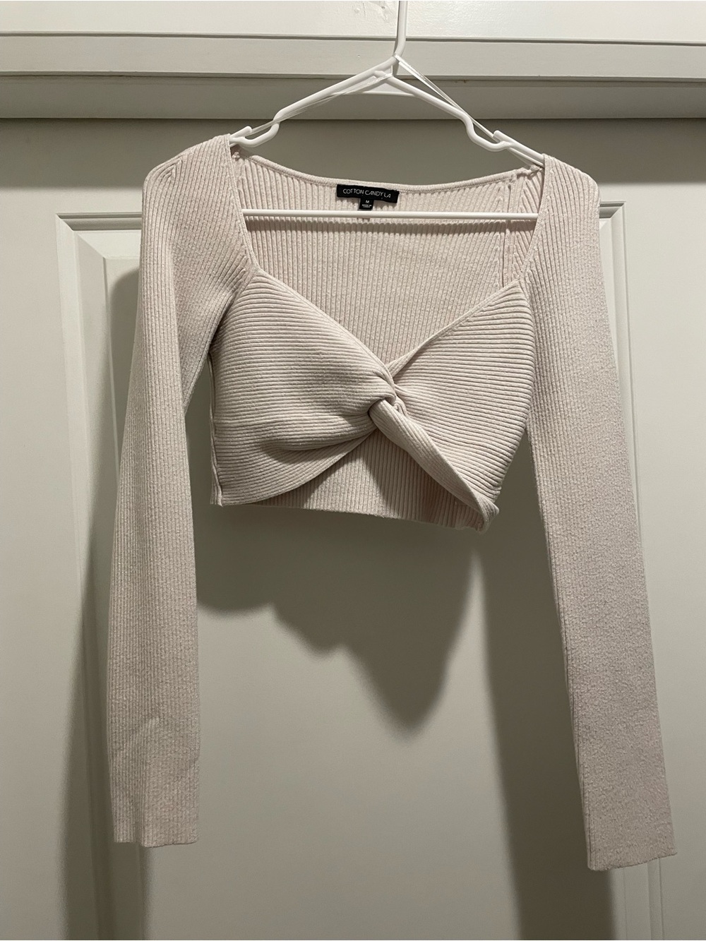 Cropped Cross Knot Sweater